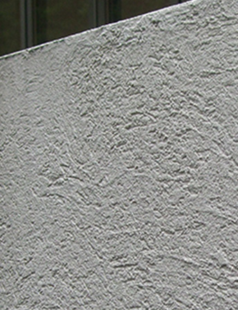塗り壁施工比較（塗布後2年経過） PROSPEC 多孔質用防汚コート剤
施工済