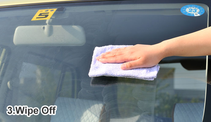 After the surface dries, wipe off with a moist towel and you're done!