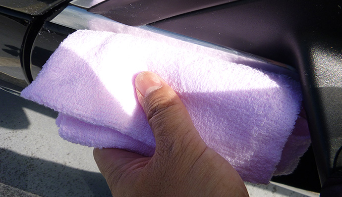 Wipe with a clean, dry towel to check your progress.