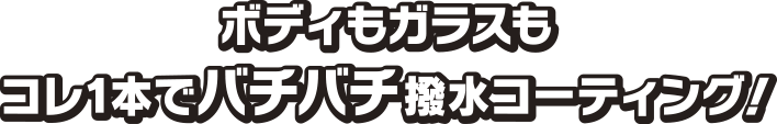 ボディもガラスもコレ1本でバチバチ撥水コーティング！