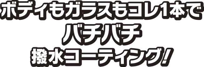 ボディもガラスもコレ1本でバチバチ撥水コーティング！