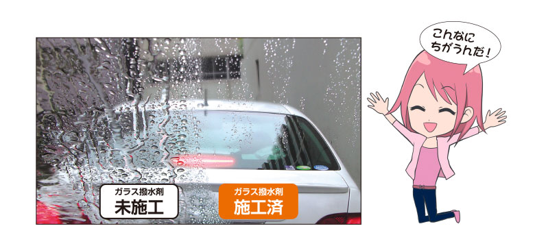 雨の日もクリアな視界でドライブ