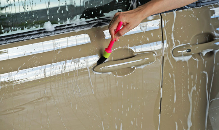 洗車の下地処理の画像